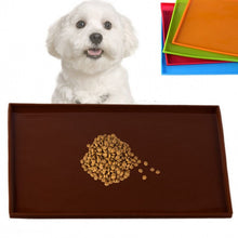 Load image into Gallery viewer, 2020 New Pet Feeding Pad Waterproof Dog Placemat Spillproof Food Silicone Mat 31*26cm Pets Puppy Cat Non Slip Bowl Mat For Dogs