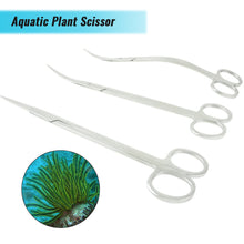 Load image into Gallery viewer, Aquotic Tank Plant Cut Tools Aquarium Accessories Stainless Steel Water Grass Clipper Aquarium Tool Tank Plant Wave Scissor
