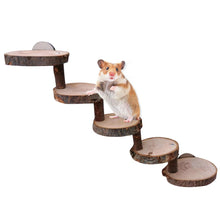 Load image into Gallery viewer, Hamster Toy Wooden Bridge Safe Wooden Bridge Ladder Mini Pet Climbing Stair Hamster Toy Wooden Bridge Cage Toys Hamster Supplies
