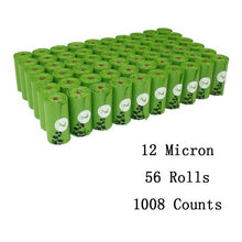 Load image into Gallery viewer, Dog Poop Bags Earth-Friendly 10/12 Micron 60/56 Rolls Large Cat Waste Bags Doggie Bag Green Black Orange Pink Color Garbage Bags
