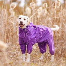 Load image into Gallery viewer, Pet Dog Raincoat Reflective Waterproof Zipper Clothes High Neck Hooded Jumpsuit For Small Big Dogs Overalls Rain Cloak Labrador
