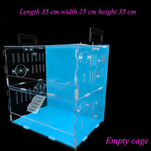 Load image into Gallery viewer, Blue Hamster House Large Size Acrylic Villa Double Guinea Pig Cage Small Pet for a Hamster Bservation Nest
